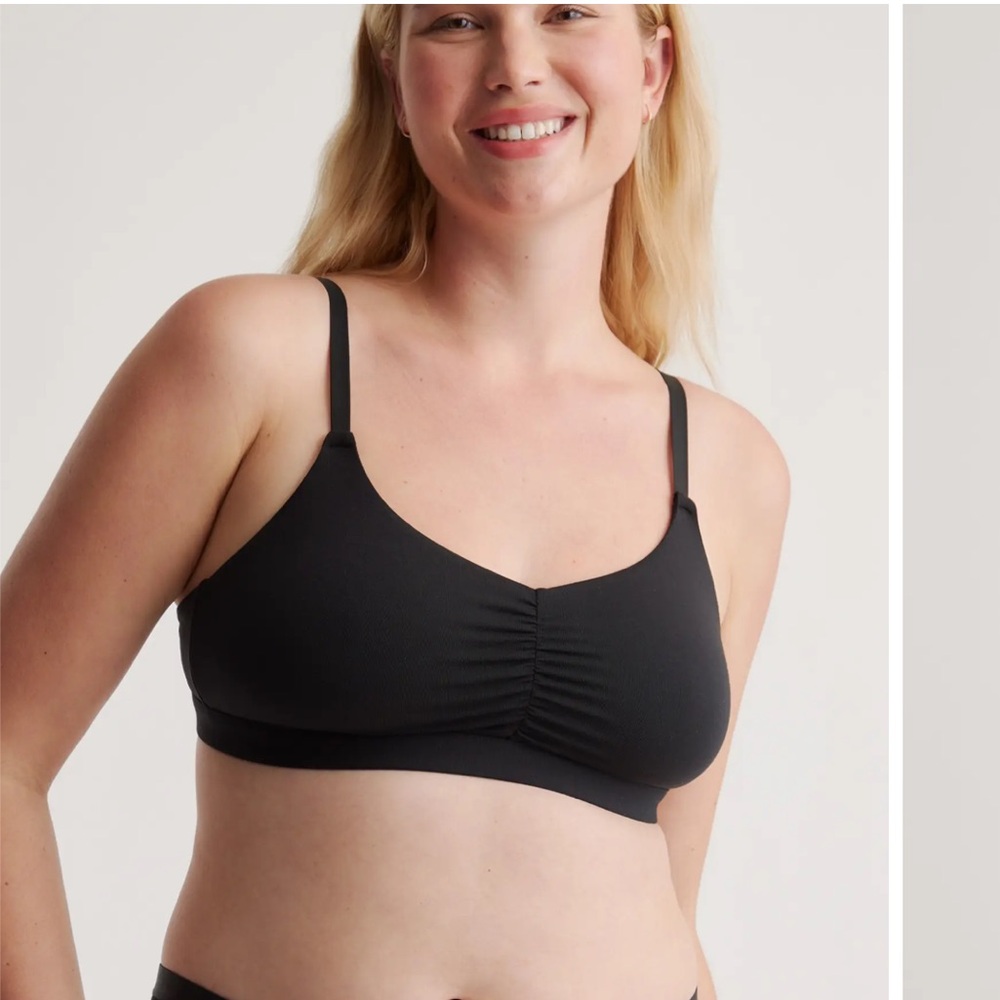 QUINCE Micromodal Ruched Bralette 2 Pack
